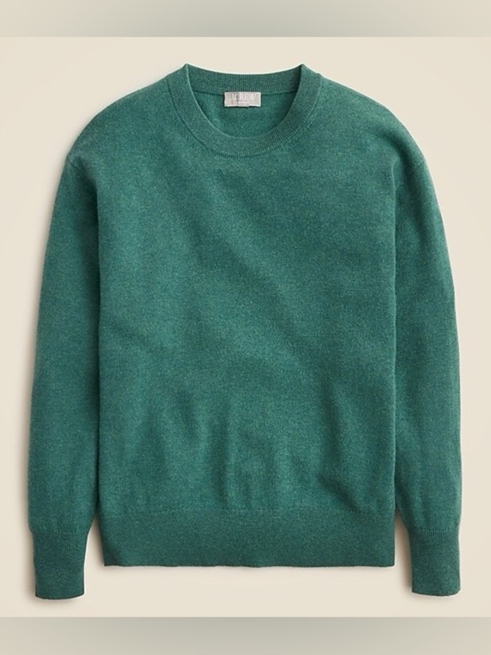 J. Crew Cashmere relaxed crewneck sweater in deep sea